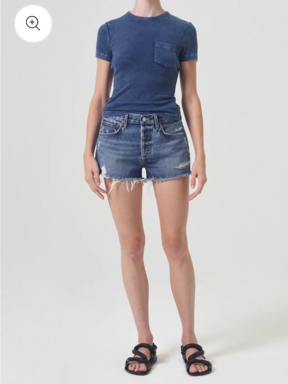 Agolde Vintage Parker Cut a Off Denim Shorts